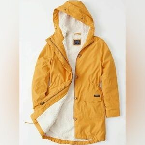 Women's Mustard Hooded Parka Coat
